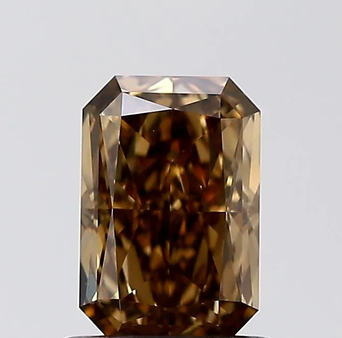1.02ct Radiant Natural Diamond (Colour Fancy Dark Yellowish Brown, Clarity VS2, GIA Certified)