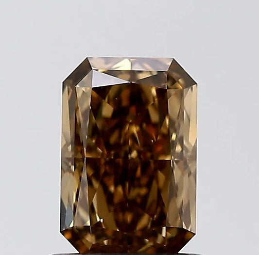 1.02ct Radiant Natural Diamond (Colour Fancy Dark Yellowish Brown, Clarity VS2, GIA Certified)