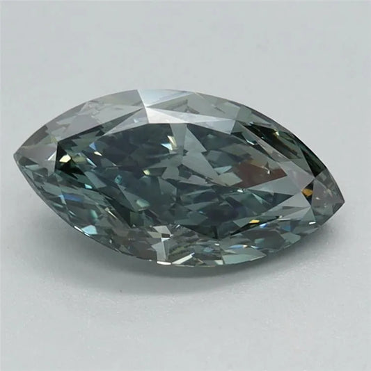 1.04ct Marquise Lab Grown Diamond (Colour Fancy Deep Gray Green, Clarity VS1, IGI Certified)