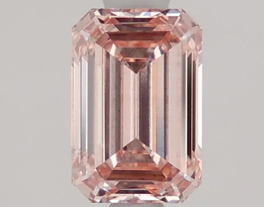 1.05ct Emerald Lab Grown Diamond (Colour Fancy Brownish Pink, Clarity VS2, IGI Certified)