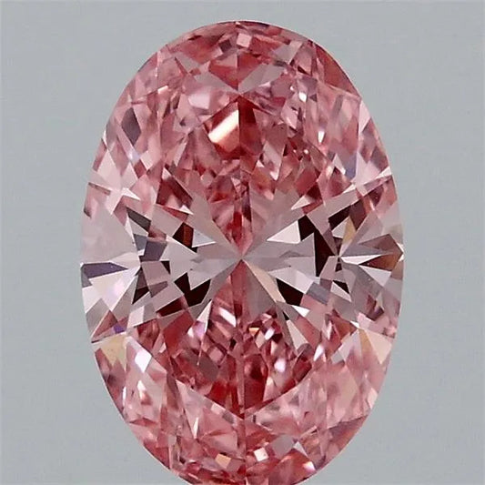 1.05ct Oval Lab Grown Diamond (Colour Fancy Vivid Pink, Clarity VVS2, IGI Certified)