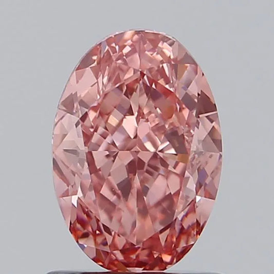1.06ct Oval Lab Grown Diamond (Colour Fancy Vivid Pink, Clarity VVS2, IGI Certified)