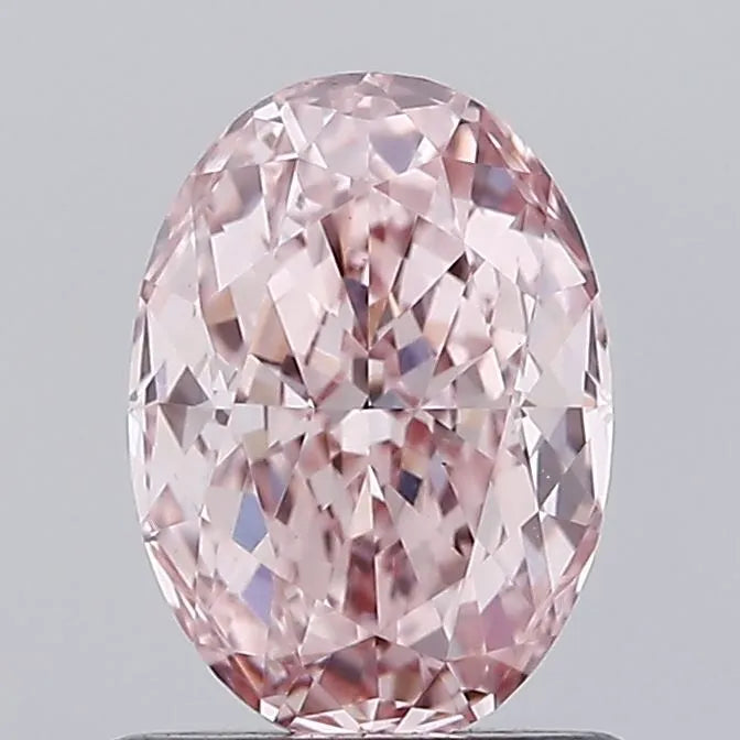 1.08ct Oval Lab Grown Diamond (Colour Fancy Intense Brownish Pink, Clarity VS1, IGI Certified)