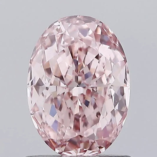 1.08ct Oval Lab Grown Diamond (Colour Fancy Intense Brownish Pink, Clarity VS1, IGI Certified)