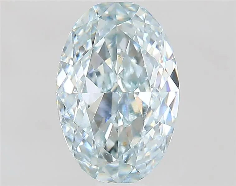 1.10ct Oval Lab Grown Diamond (Colour Fancy Light Blueish Green, Clarity VS1, IGI Certified)
