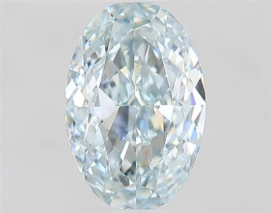 1.10ct Oval Lab Grown Diamond (Colour Fancy Light Blueish Green, Clarity VS1, IGI Certified)