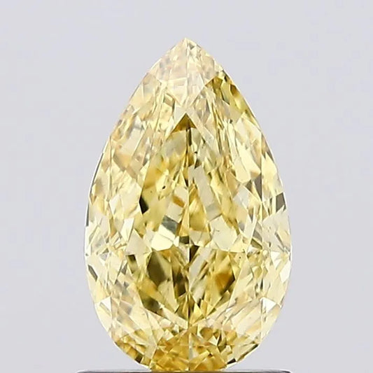 1.11ct Pear Lab Grown Diamond (Colour Fancy Vivid Yellow, Clarity VS2, IGI Certified)