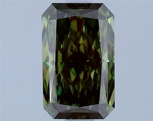 1.15ct Radiant Lab Grown Diamond (Colour Fancy Deep Green, Clarity VVS2, IGI Certified)