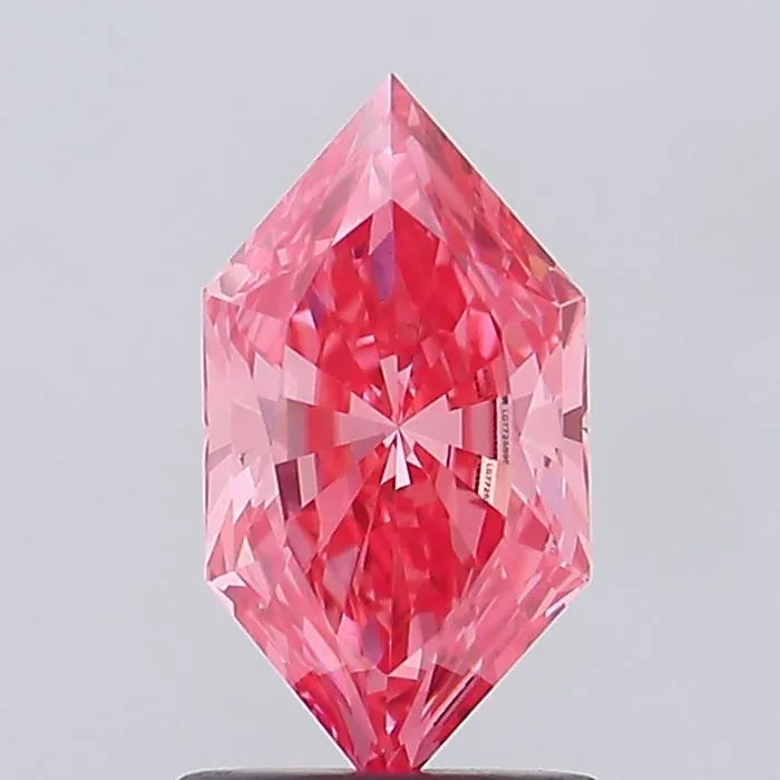 1.16ct Hexagonal Lab Grown Diamond (Colour Fancy Vivid Pink, Clarity VVS2, IGI Certified)