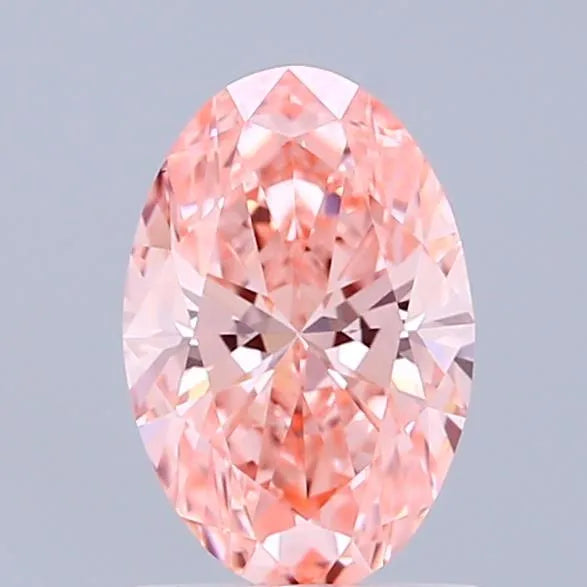 1.18ct Oval Lab Grown Diamond (Colour Fancy Vivid Pink, Clarity VS1, IGI Certified)