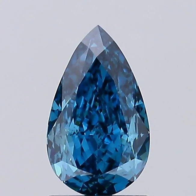 1.19ct Pear Lab Grown Diamond (Colour Fancy Vivid Blue, Clarity VS1, IGI Certified)