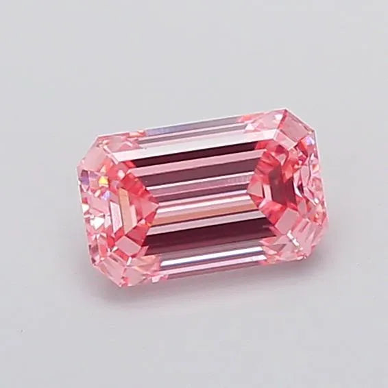 1.26ct Emerald Lab Grown Diamond (Colour Fancy Vivid Pink, Clarity VVS2, IGI Certified)