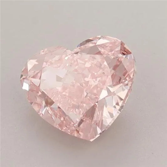1.35ct Heart Lab Grown Diamond (Colour Fancy Vivid Pink, Clarity VS1, IGI Certified)
