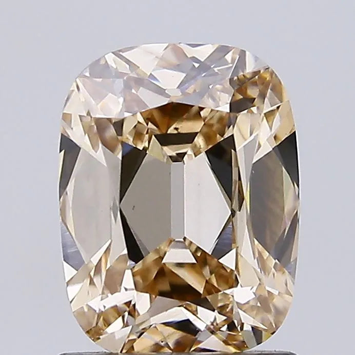 1.37ct Cushion brilliant Lab Grown Diamond (Colour Very Light Brown, Clarity VS2, IGI Certified)