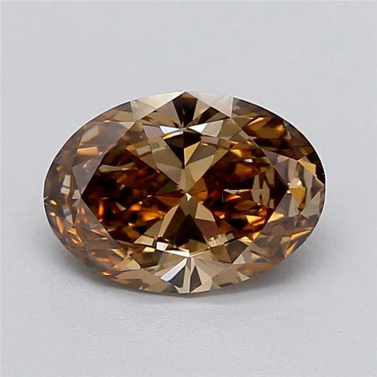 1.50ct Oval Lab Grown Diamond (Colour Fancy Brown, Clarity VS1, IGI Certified)