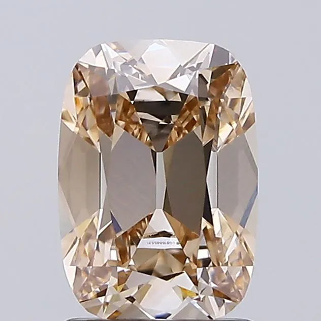 1.51ct Cushion brilliant Lab Grown Diamond (Colour Fancy Light Brown, Clarity VVS2, IGI Certified)