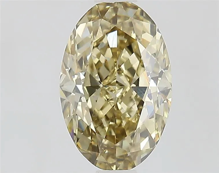1.51ct Oval Lab Grown Diamond (Colour Fancy Gray Yellow, Clarity VVS2, IGI Certified)