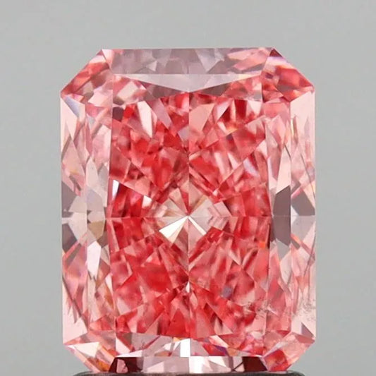 1.52ct Radiant Lab Grown Diamond (Colour Fancy Vivid Pink, Clarity SI1, IGI Certified)