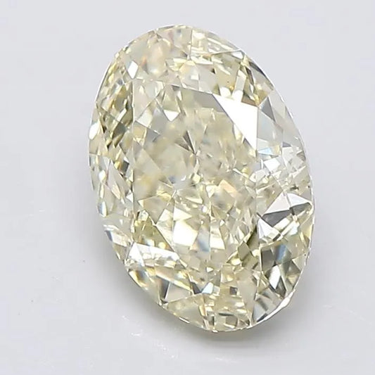 1.55ct Oval Lab Grown Diamond (Colour Fancy Light Yellow, Clarity VVS2, IGI Certified)