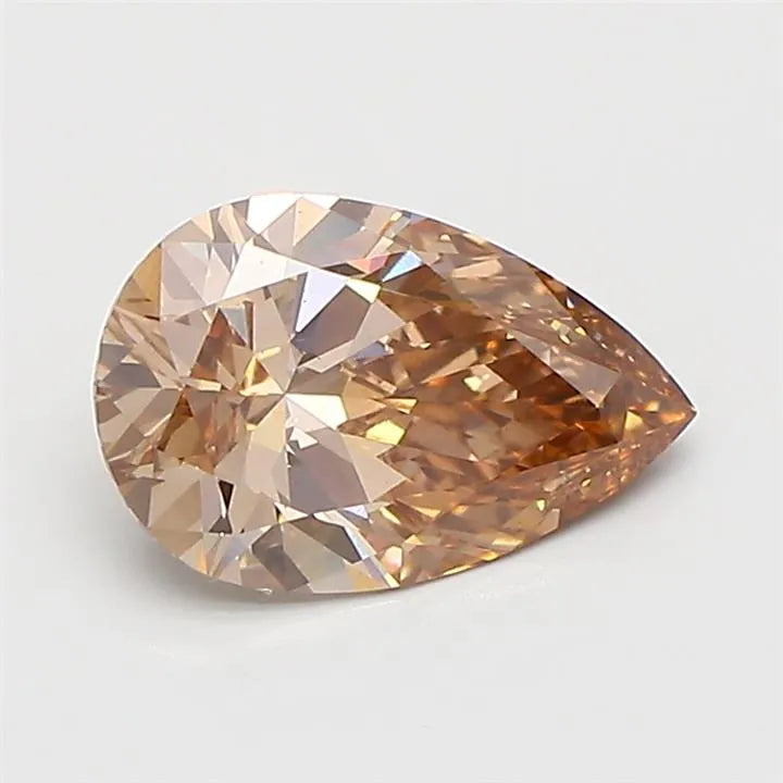 1.55ct Pear Lab Grown Diamond (Colour Fancy Brown, Clarity VS1, IGI Certified)