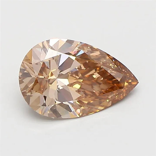 1.55ct Pear Lab Grown Diamond (Colour Fancy Brown, Clarity VS1, IGI Certified)