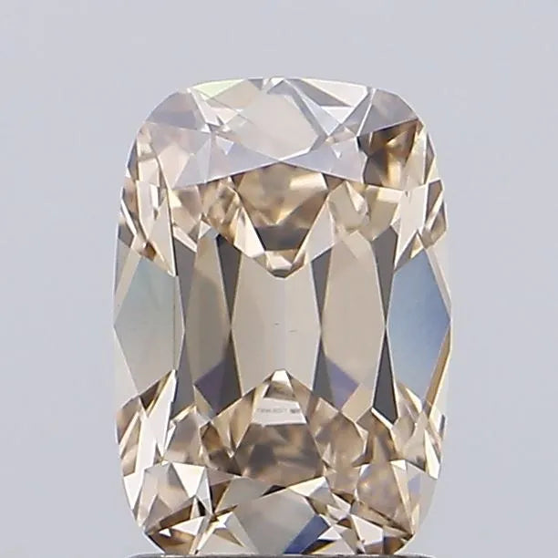 1.59ct Cushion brilliant Lab Grown Diamond (Colour Fancy Light Brown, Clarity VS1, IGI Certified)