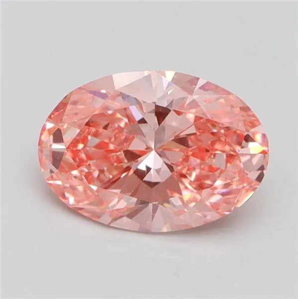 1.61ct Oval Lab Grown Diamond (Colour Fancy Vivid Pink, Clarity VVS2, IGI Certified)