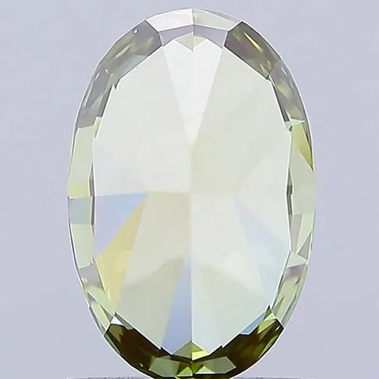 1.67ct Oval Lab Grown Diamond (Colour Fancy Brownish Green, Clarity VVS2, IGI Certified)