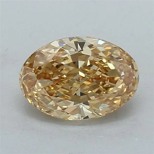 1.71ct Oval Lab Grown Diamond (Colour Fancy Intense Orangey Yellow, Clarity VS1, IGI Certified)