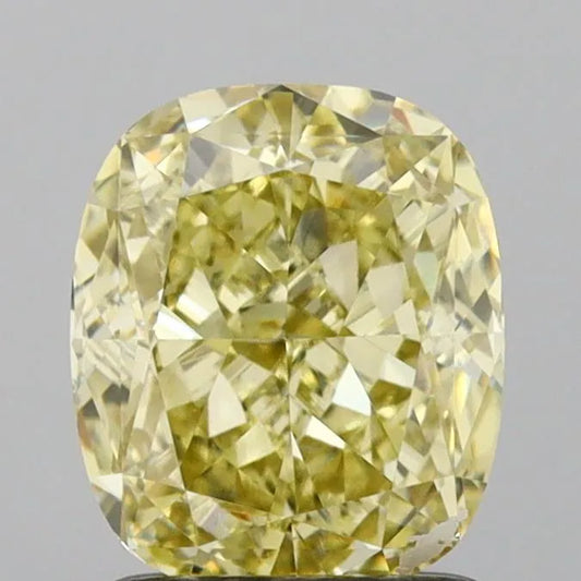 1.73ct Cushion modified Lab Grown Diamond (Colour Fancy Light Yellow, Clarity VS1, IGI Certified)