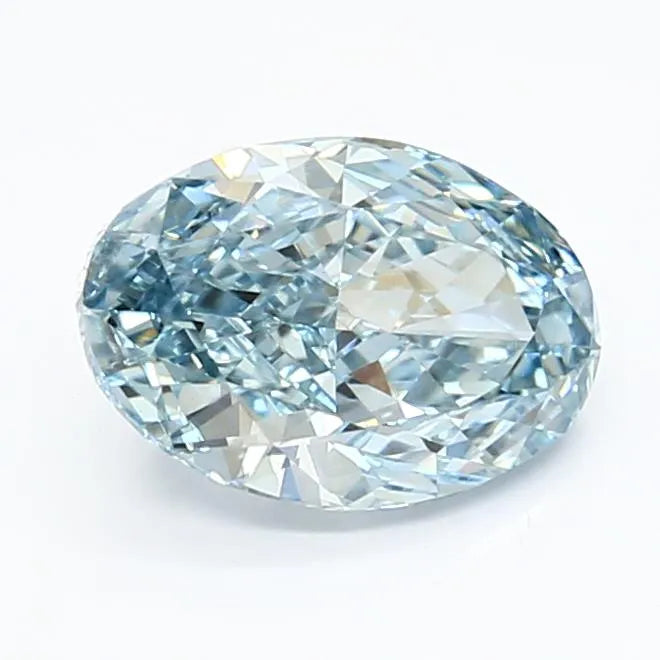 1.75ct Oval Lab Grown Diamond (Colour Fancy Vivid Blue, Clarity VS1, IGI Certified)