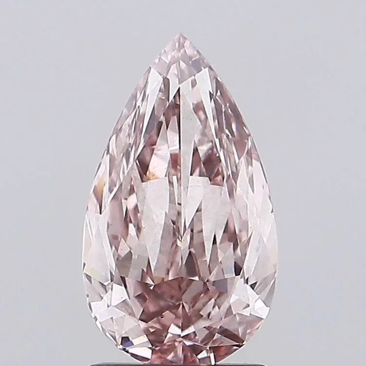 1.81ct Pear Lab Grown Diamond (Colour Fancy Intense Brownish Pink, Clarity VS2, IGI Certified)