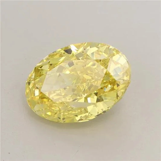 1.82ct Oval Lab Grown Diamond (Colour Fancy Vivid Yellow, Clarity VVS2, IGI Certified)
