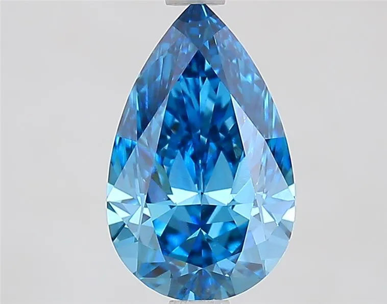 1.87ct Pear Lab Grown Diamond (Colour Fancy Vivid Blue, Clarity VVS2, IGI Certified)