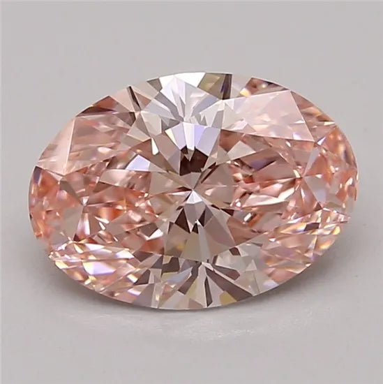 1.88ct Oval Lab Grown Diamond (Colour Fancy Vivid Pink, Clarity VVS1, Cut EX, IGI Certified)