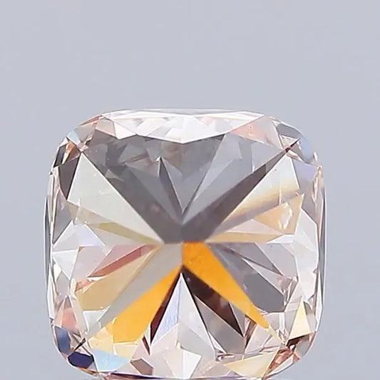 1.96ct Cushion brilliant Lab Grown Diamond (Colour Fancy Pinkish Brown, Clarity VS1, IGI Certified)