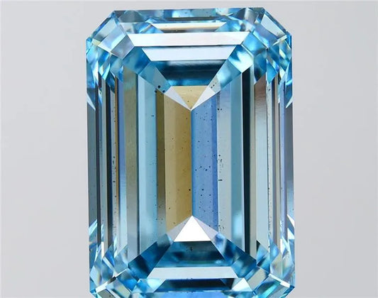 10.05ct Emerald Lab Grown Diamond (Colour Fancy Intense Blue, Clarity SI1, IGI Certified)