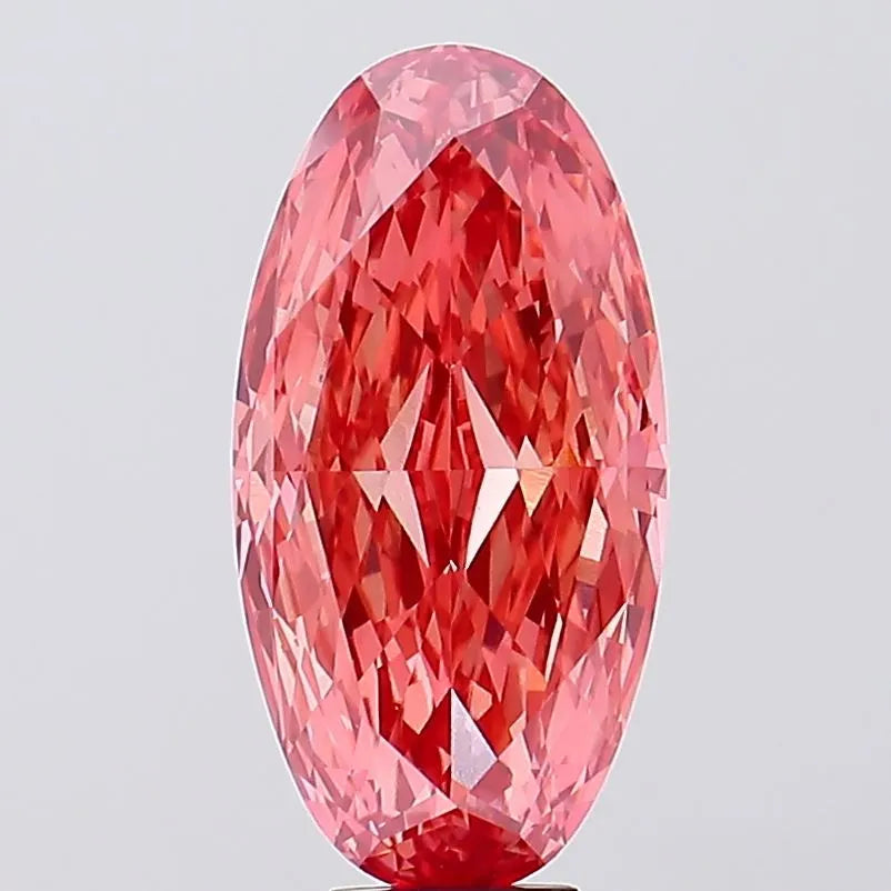 10.16ct Oval Lab Grown Diamond (Colour Fancy Vivid Pink, Clarity VS1, IGI Certified)