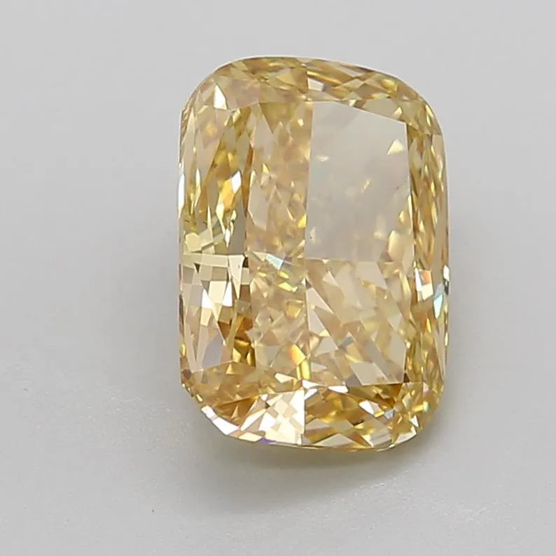 4.21ct Cushion modified Lab Grown Diamond (Colour Fancy Vivid Yellow, Clarity VS1, IGI Certified)
