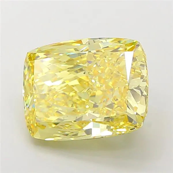 11.28ct Cushion modified Lab Grown Diamond (Colour Fancy Vivid Yellow, Clarity SI1, IGI Certified)