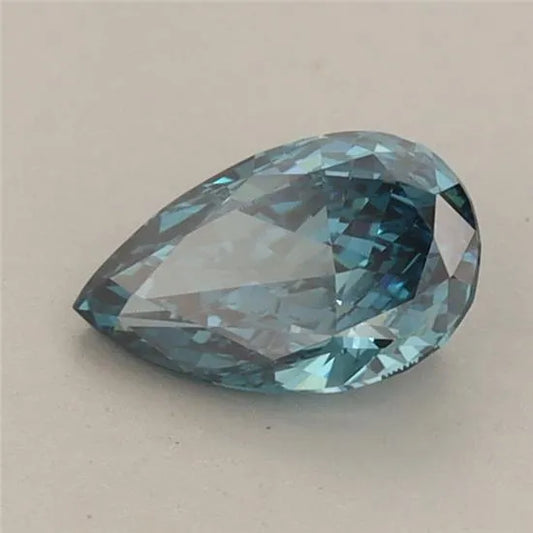 0.72ct Pear Lab Grown Diamond (Colour Fancy Vivid Blue, Clarity VVS2, IGI Certified)