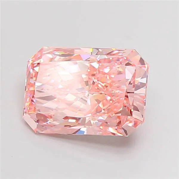 6.07ct Radiant Lab Grown Diamond (Colour Fancy Vivid Pink, Clarity VS1, IGI Certified)