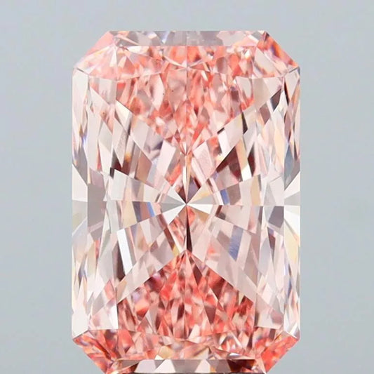 7.06ct Radiant Lab Grown Diamond (Colour Fancy Vivid Pink, Clarity VS1, IGI Certified)