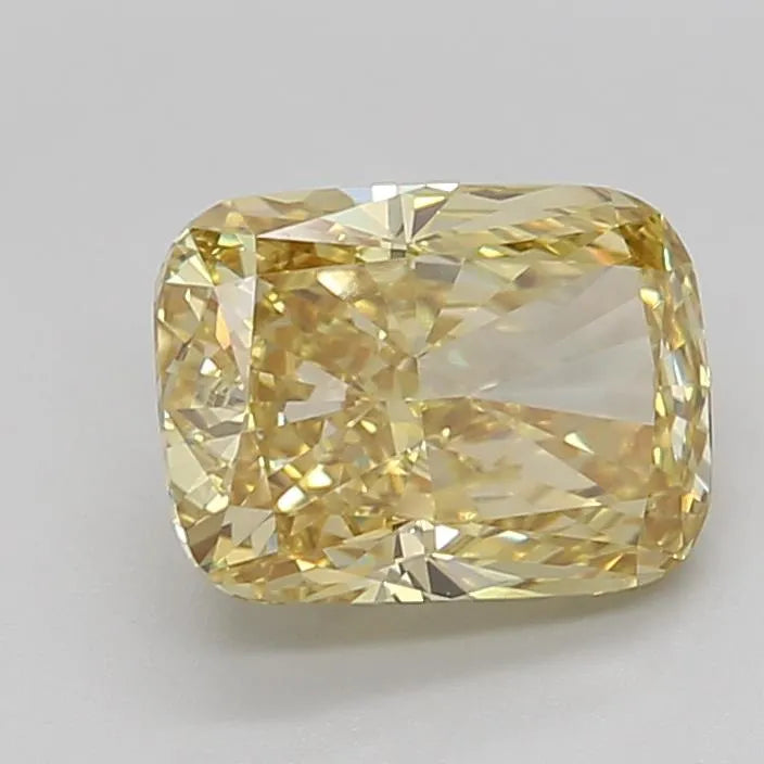 2.81ct Cushion brilliant Lab Grown Diamond (Colour Fancy Vivid Yellow, Clarity VVS1, IGI Certified)
