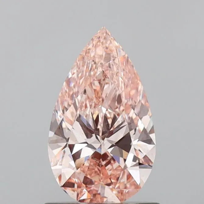 0.83ct Pear Lab Grown Diamond (Colour Fancy Brownish Pink, Clarity VS1, IGI Certified)