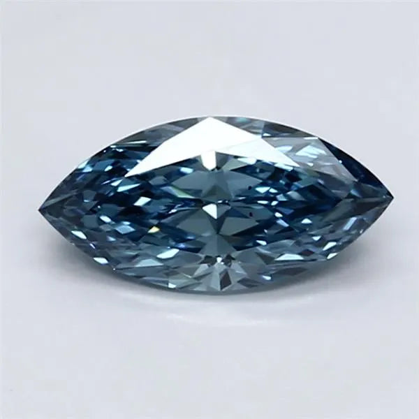 0.95ct Marquise Lab Grown Diamond (Colour Fancy Vivid Blue, Clarity VS2, IGI Certified)
