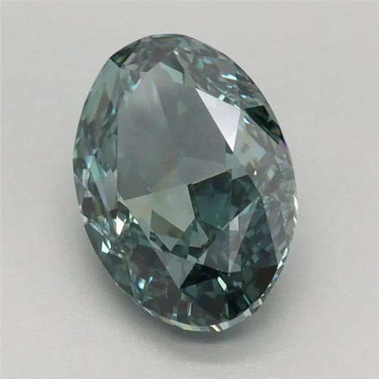 1.60ct Oval Lab Grown Diamond (Colour Fancy Vivid Green, Clarity VVS2, IGI Certified)