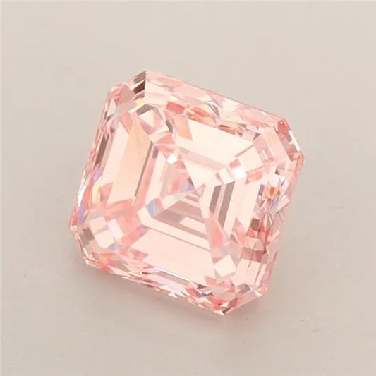 1.26ct Square emerald Lab Grown Diamond (Colour Fancy Intense Pink, Clarity VS1, IGI Certified)