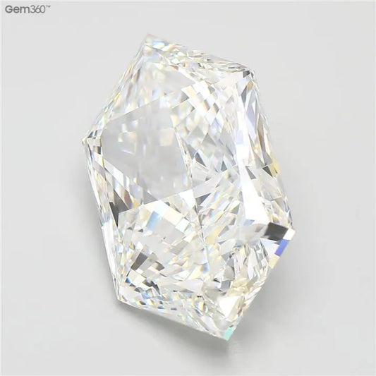 17.23ct Hexagonal Lab Grown Diamond (Colour G, Clarity VVS2, IGI Certified)