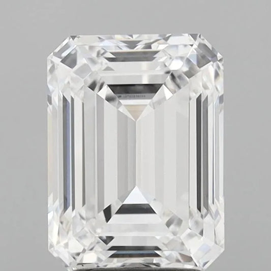 3.00ct Emerald Lab Grown Diamond (Colour D, Clarity VVS2, IGI Certified)